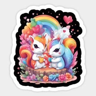 Loving You Squirrel Sticker